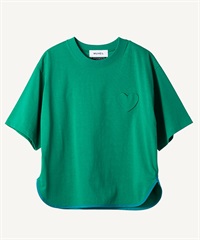 ハートパッチTシャツ(green-36)