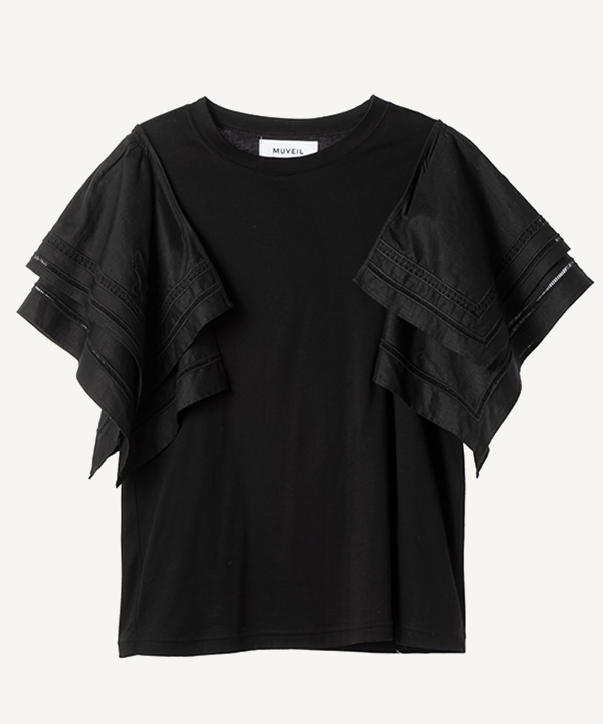 ナプキンレースTシャツ(black-40)
