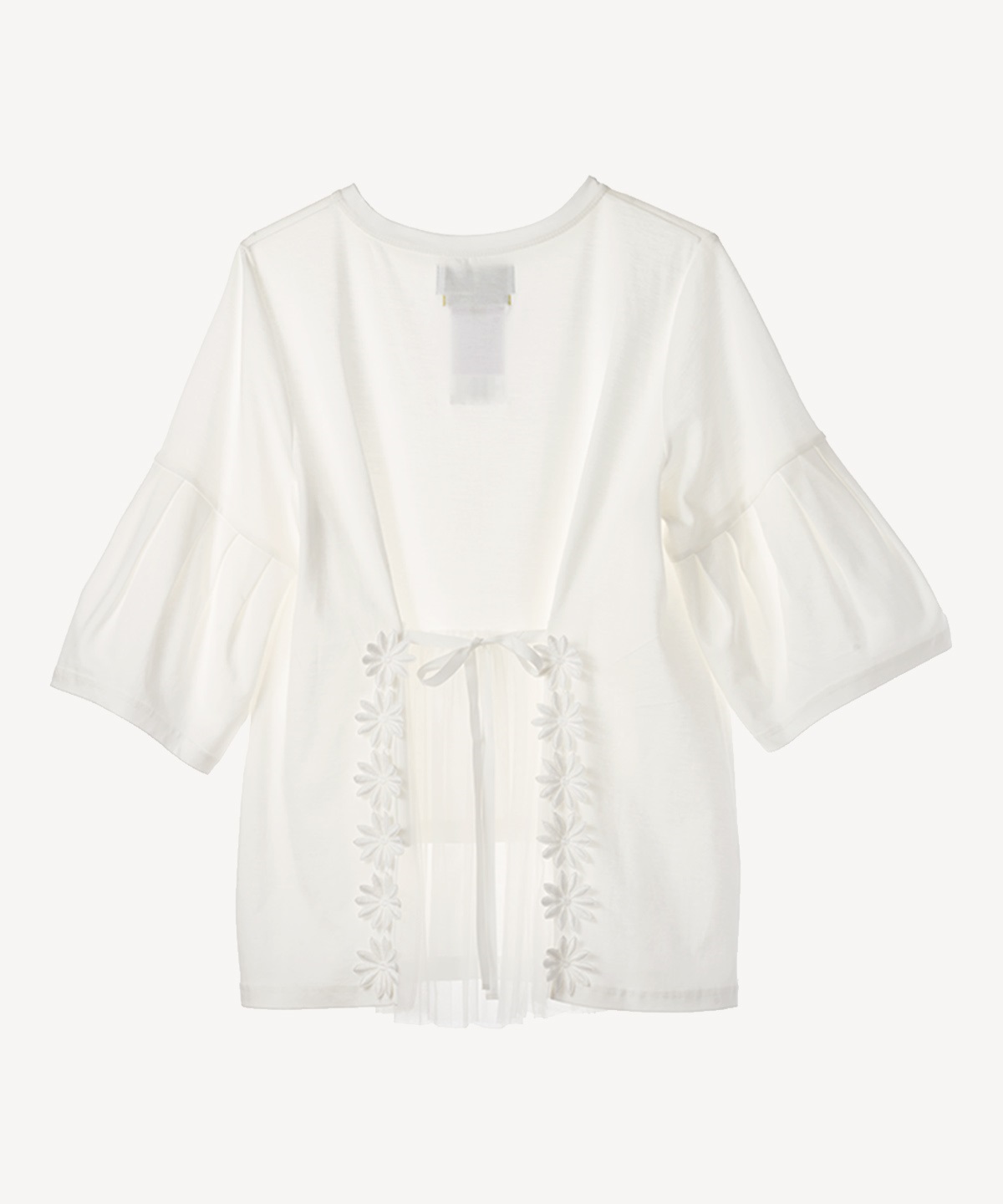 フラワーレースTシャツ(white-38)