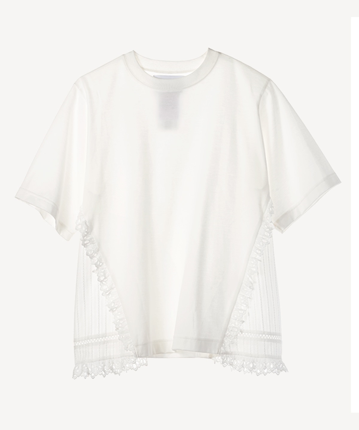 リメイク風レースTシャツ(white-40)
