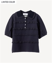 レースボーダーポロニット(navy-36)