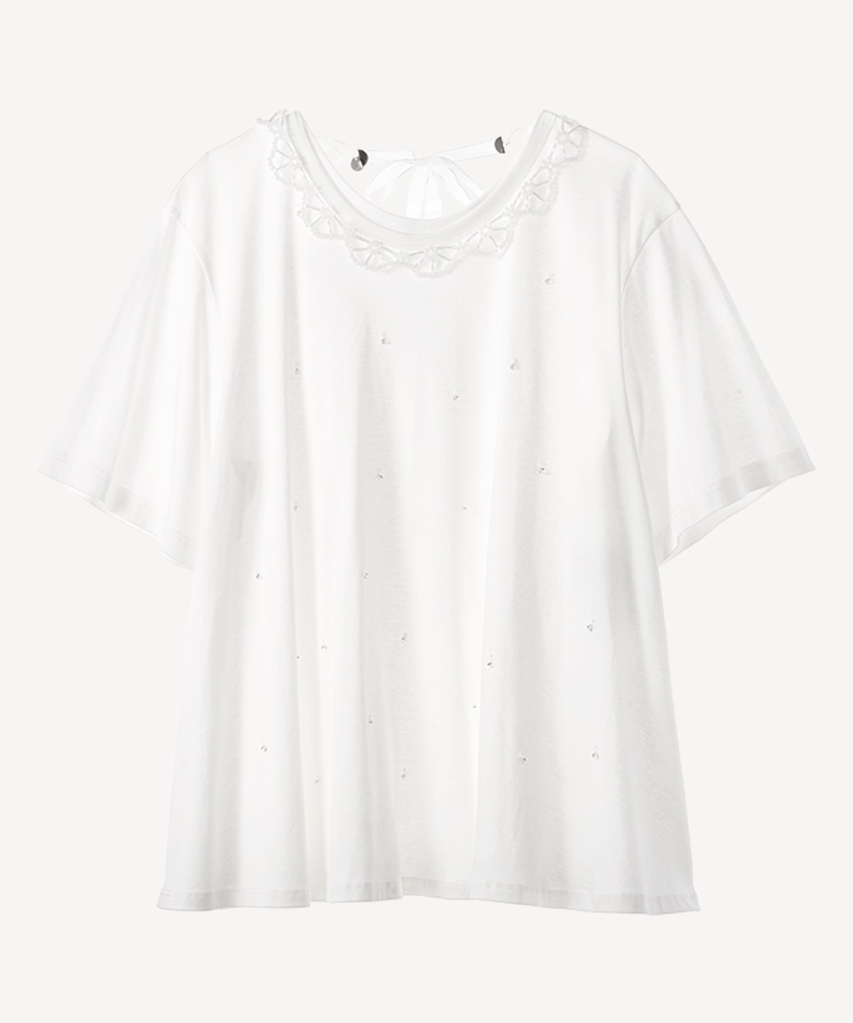 ネックレス付きTシャツ(white-36)