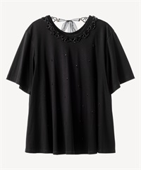 ネックレス付きTシャツ(black-36)