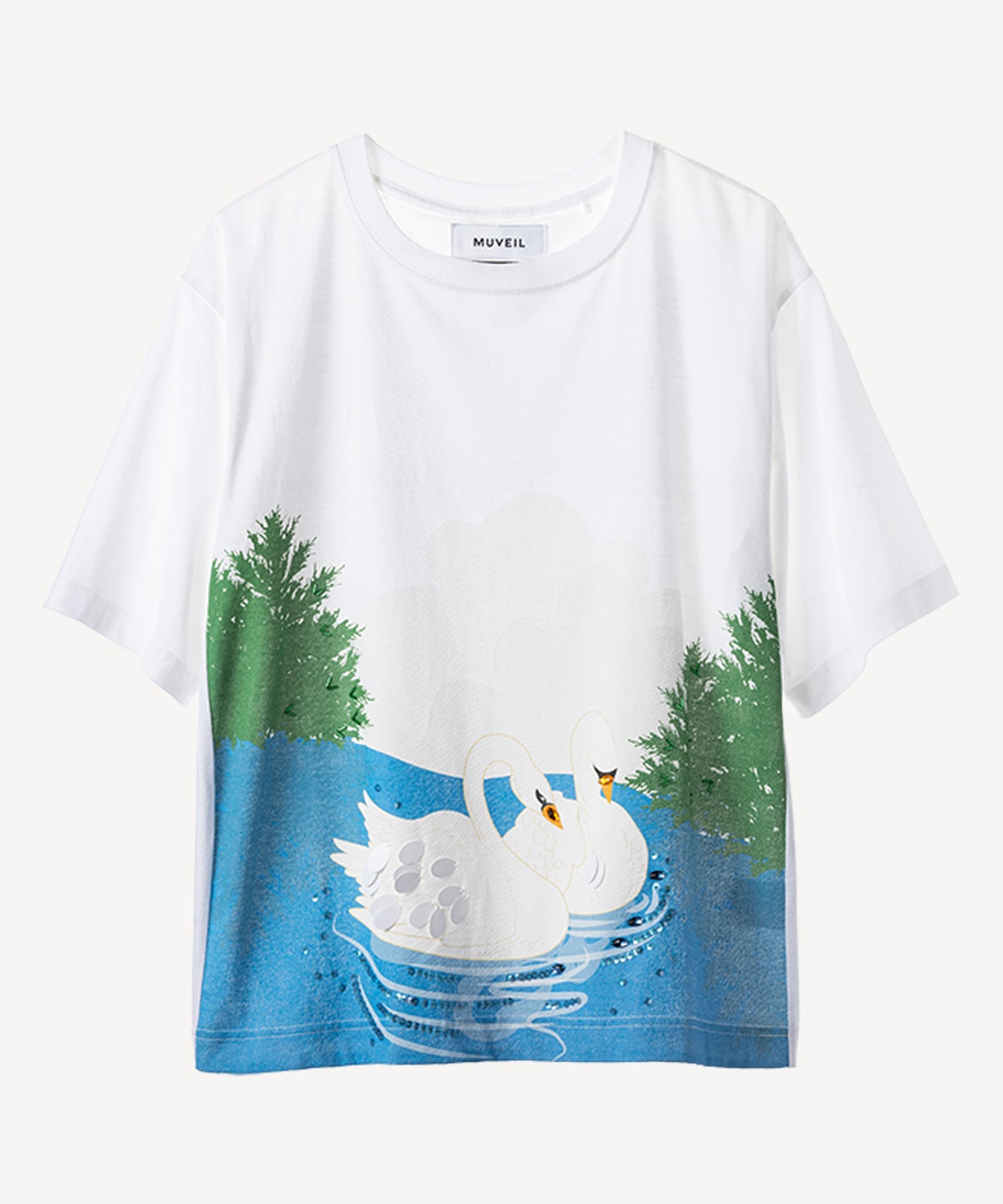 スワンTシャツ(white-36)