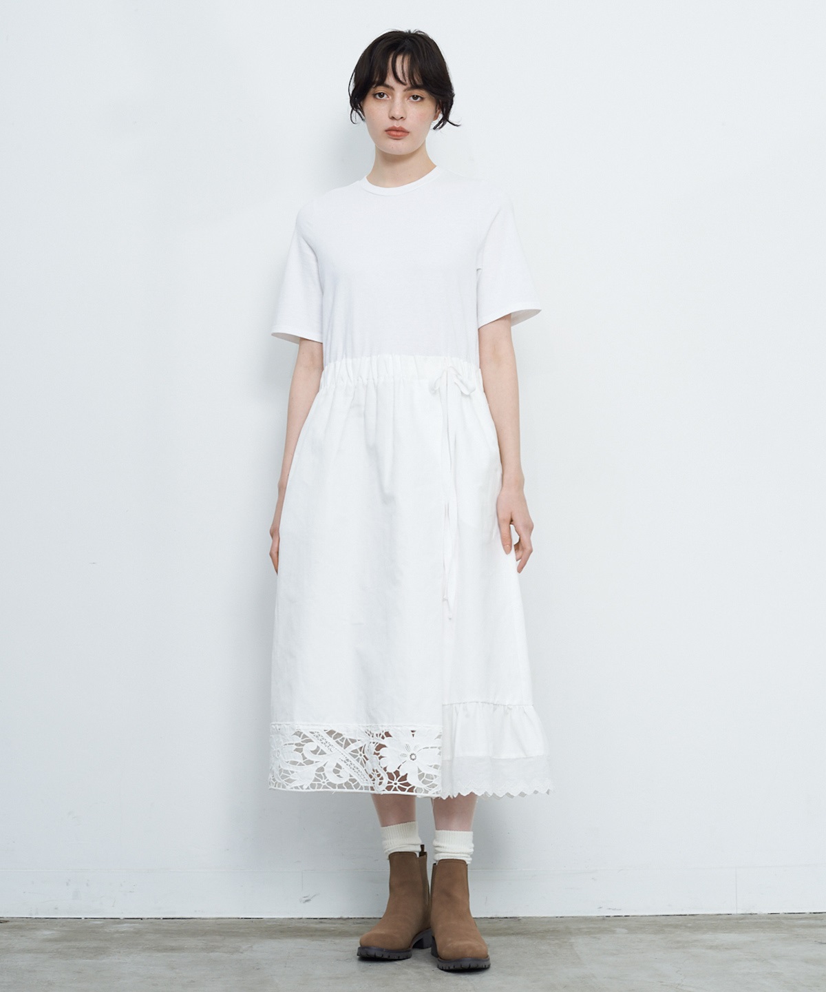 MUVEIL☆2019S/S HSプリントコンビジャージーワンピース | www ...