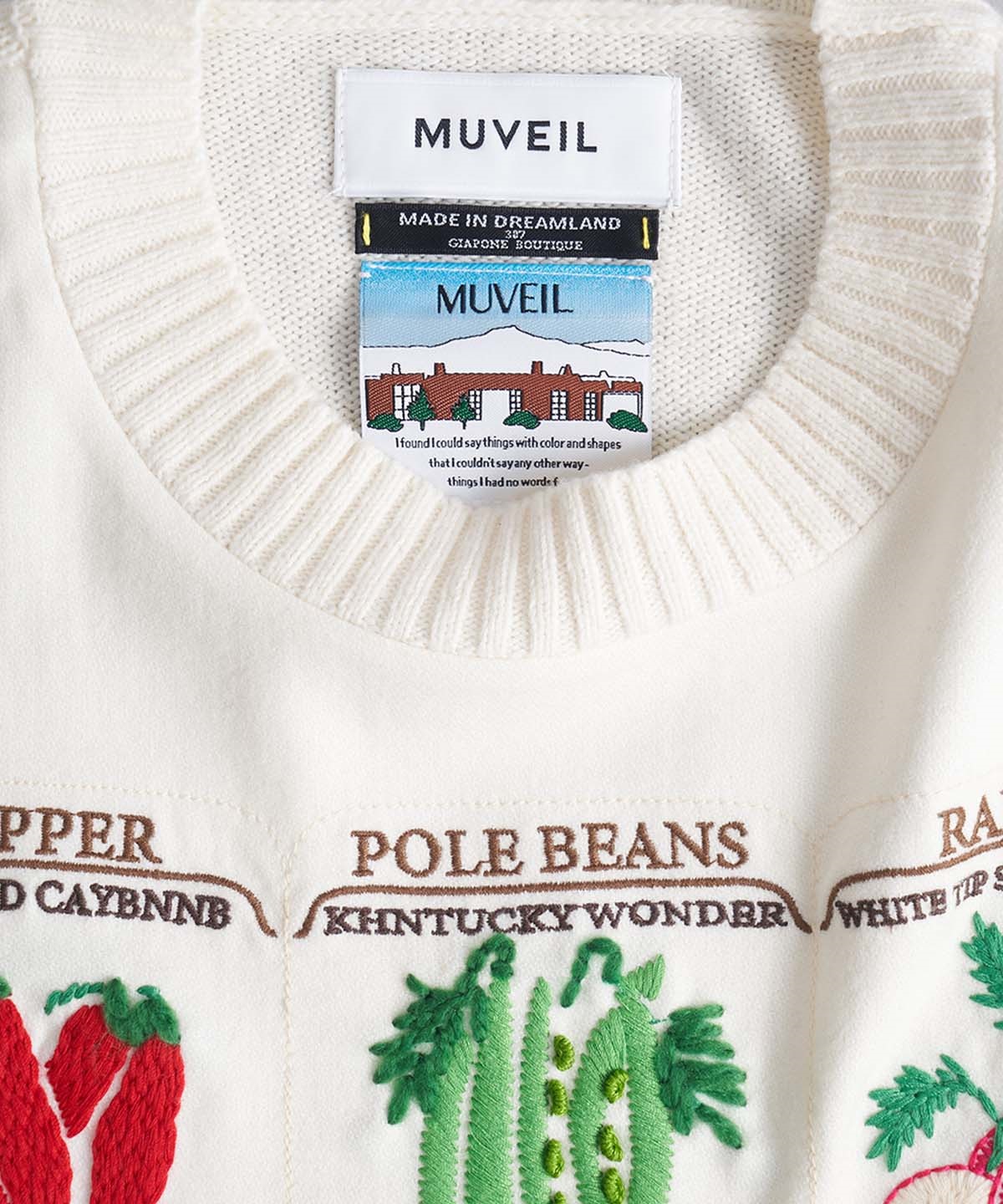 ベジタブル刺繍プルオーバー | MUVEIL Online Shop